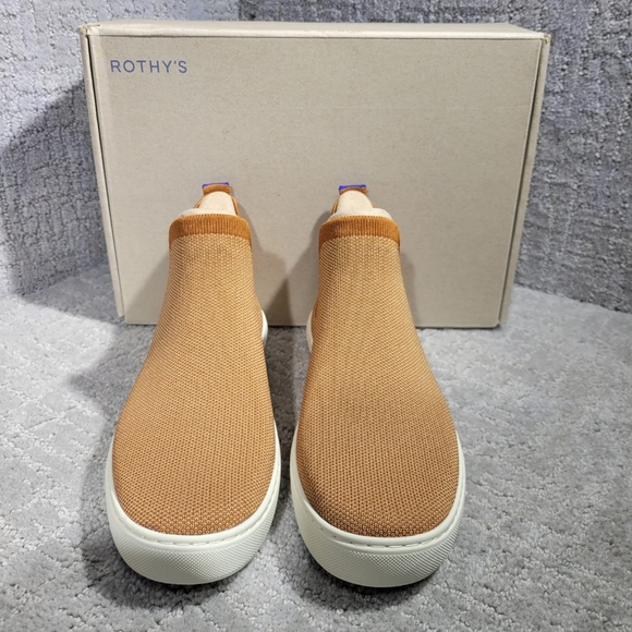 Rothy's The Chelsea Womens Size US 8 Fawn Classic Pull On Ankle Boots - Picture 2 of 9